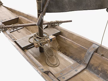 Retro Log Outdoor Fishing Boat Component texture (ID:ffaeh133656)