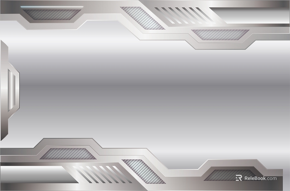 Silver gray brushed metal technology wind background texture