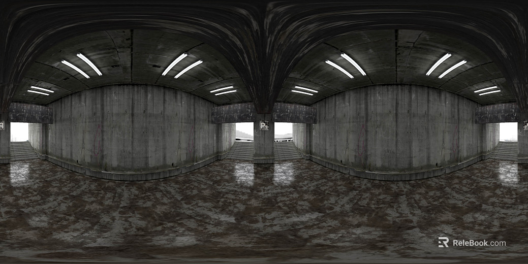 Underground passage space HDR texture