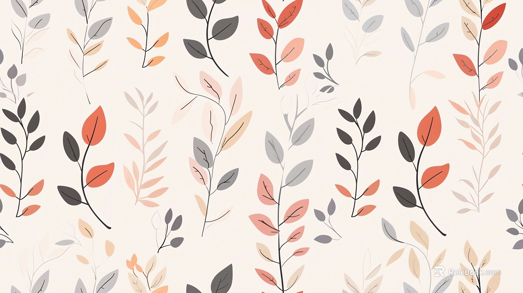 Simple leaf wallpaper design texture