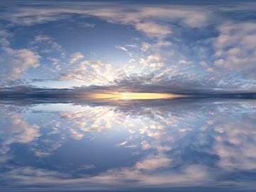 Outdoor Sea Level Sunny Day Sea Sunset HDR 3d model