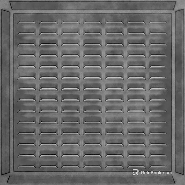Silver gray perforated metal plate industrial wind wall texture