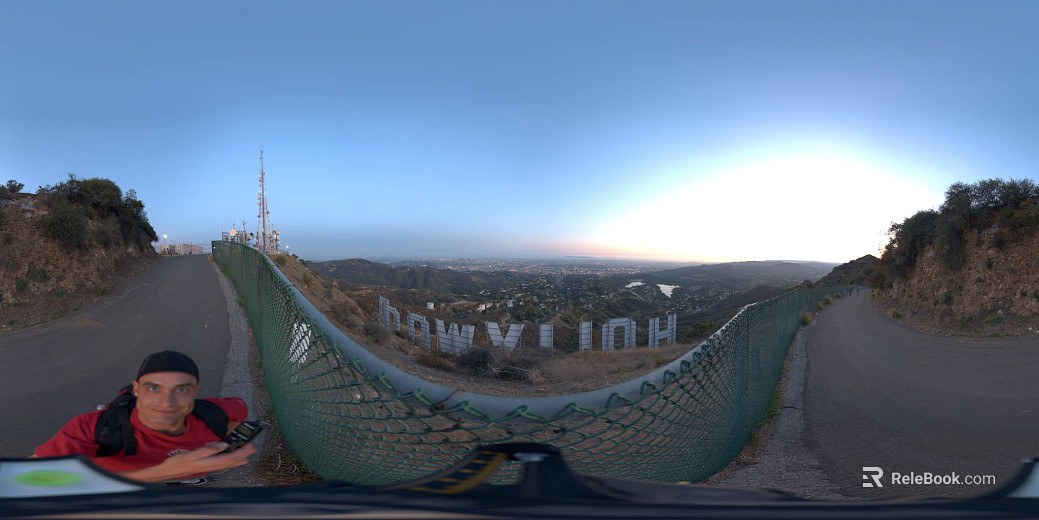 Dusk City Peak Road HDR texture