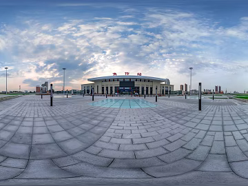 HDR map of high-speed railway station square during the day texture (ID:ffach226746)