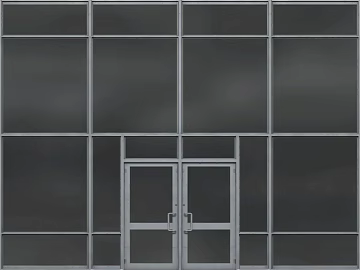 Dark gray glass door office building facade texture (ID:ffaeh694866)