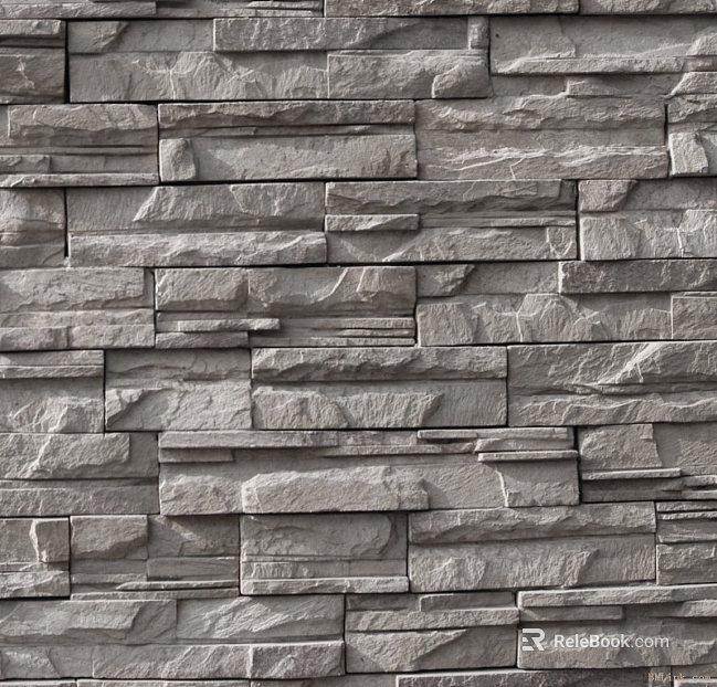Light gray rubble culture stone texture
