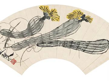 Works by Famous Chinese Calligraphers and Painters Qi Baishi Works Traditional Chinese Painting Lingnan School Traditional Chinese Painting texture (ID:ffach929406)