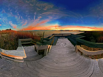 Park plank road dusk HDR texture (ID:ffach076614)