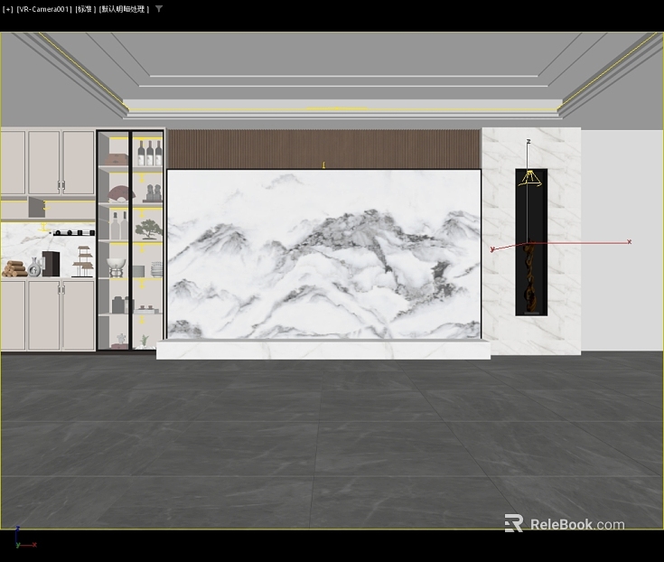 New Chinese ink landscape marble background wall texture
