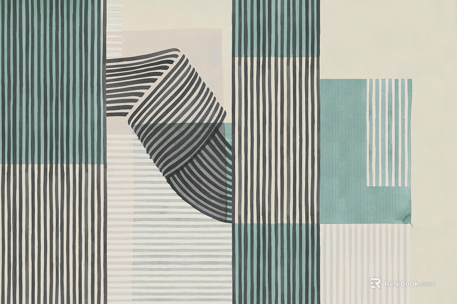 Green geometric lines wallpaper texture