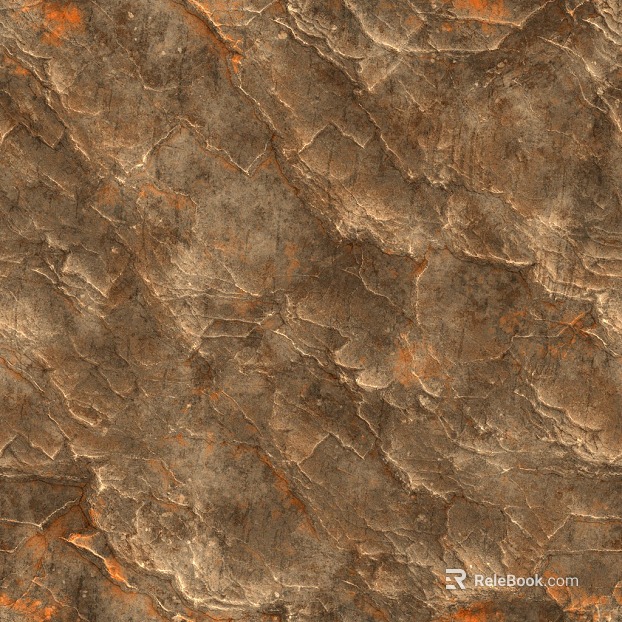 Brown orange rock wall decoration texture
