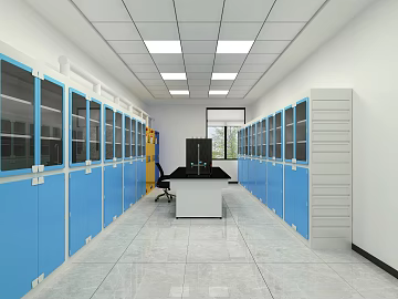 Light gray marble tile laboratory ground 3d model