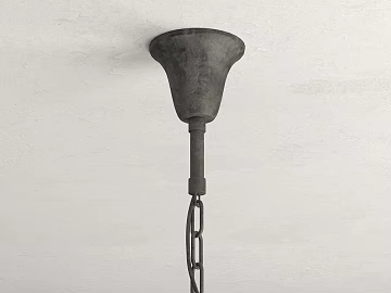 Dressed gray metal ceiling hanger 3d model