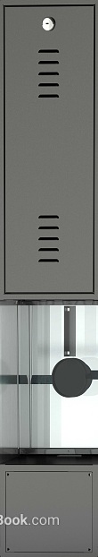 Grey frosted metal cabinet panel texture