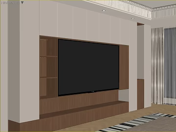 Modern Walnut Living Room TV Cabinet Background Wall texture (ID:ffaeh245821)