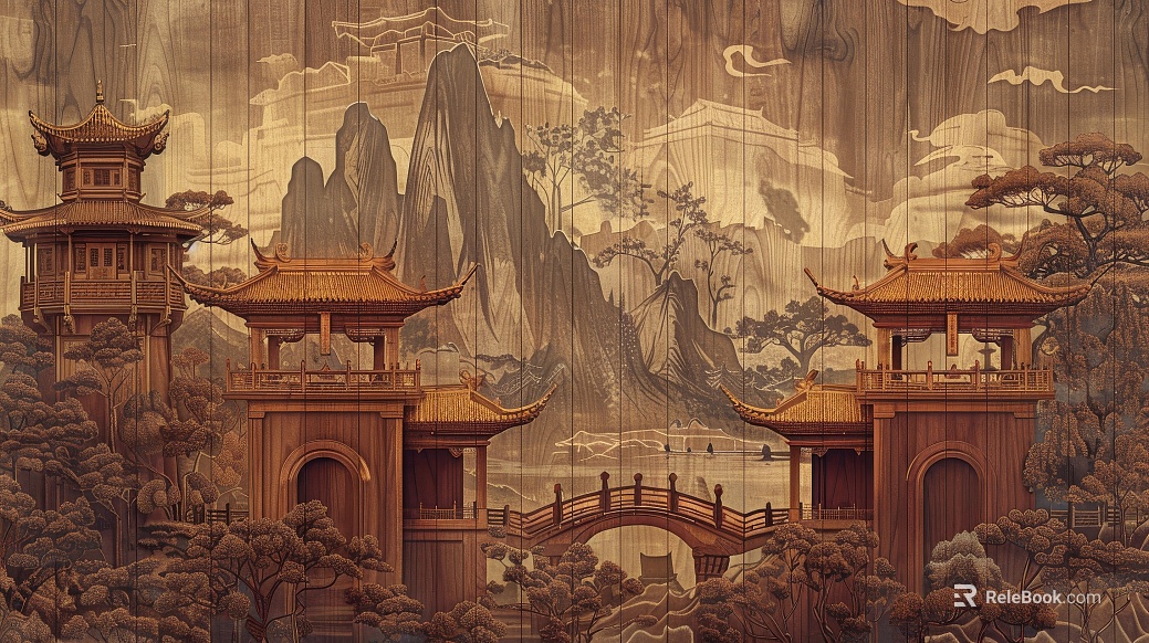 landscape painting texture