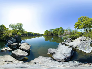 HDR ecological greening garden panorama 3d model