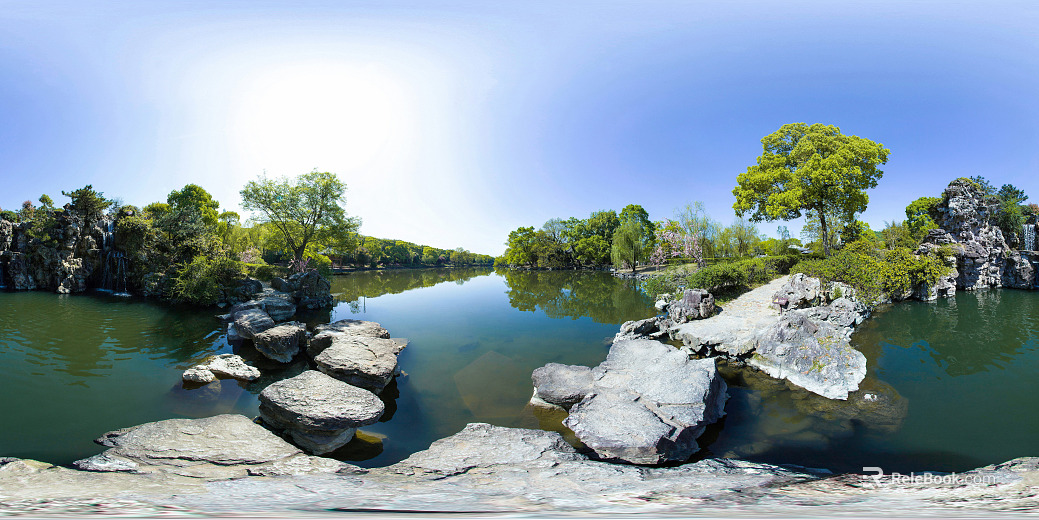 HDR ecological greening garden panorama texture