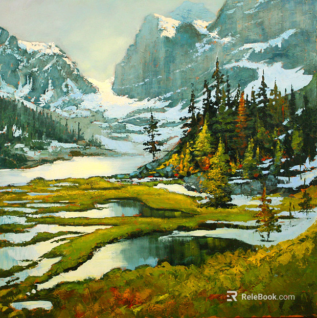 landscape painting texture