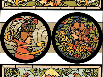 Vintage Pattern Stained Glass texture (ID:ffach707220)