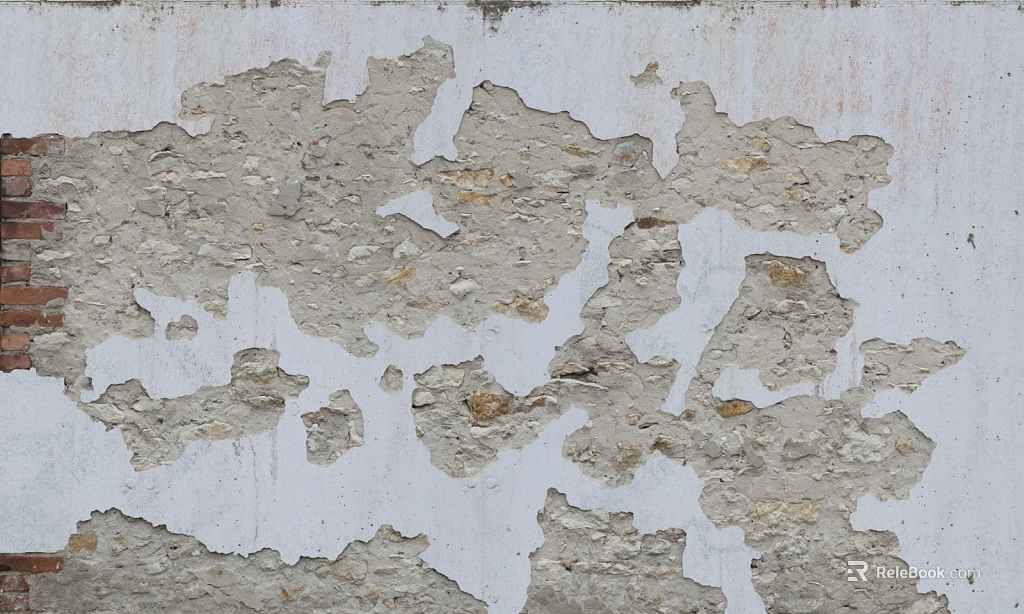 Gray-white peeling cement wall texture