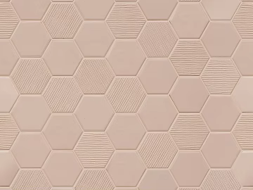 Light beige hexagonal tiles kitchen and bathroom wall tiles texture (ID:ffaeh843139)