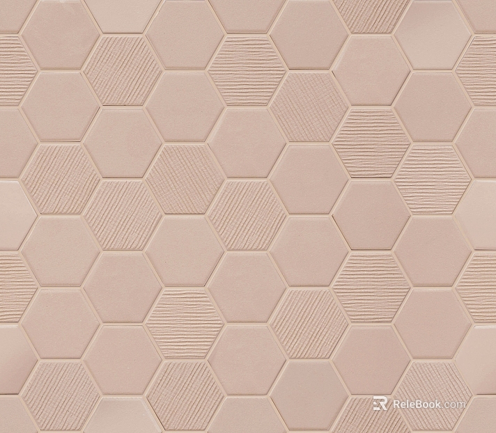 Light beige hexagonal tiles kitchen and bathroom wall tiles texture