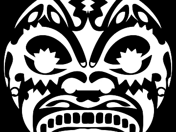 Tattoo black and white mask pattern texture pattern graphics (ID:ffach909134)