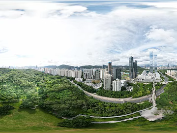 HDR Daytime City Panorama texture (ID:ffach738803)