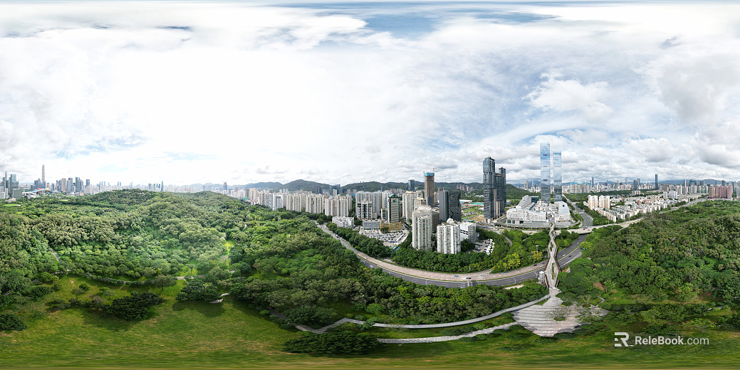 HDR Daytime City Panorama texture