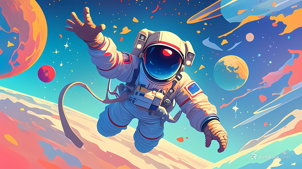 Space Astronaut Theme Wallpaper Mural texture