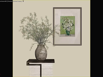 Retro still life flower decorative painting living room hanging painting texture (ID:ffaeh017886)