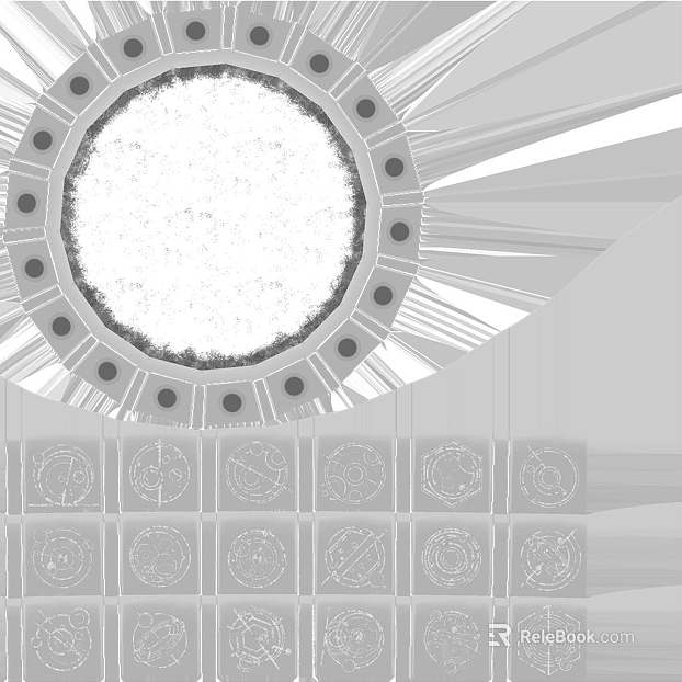 Black and White Technology Wind Rune Map Decoration texture