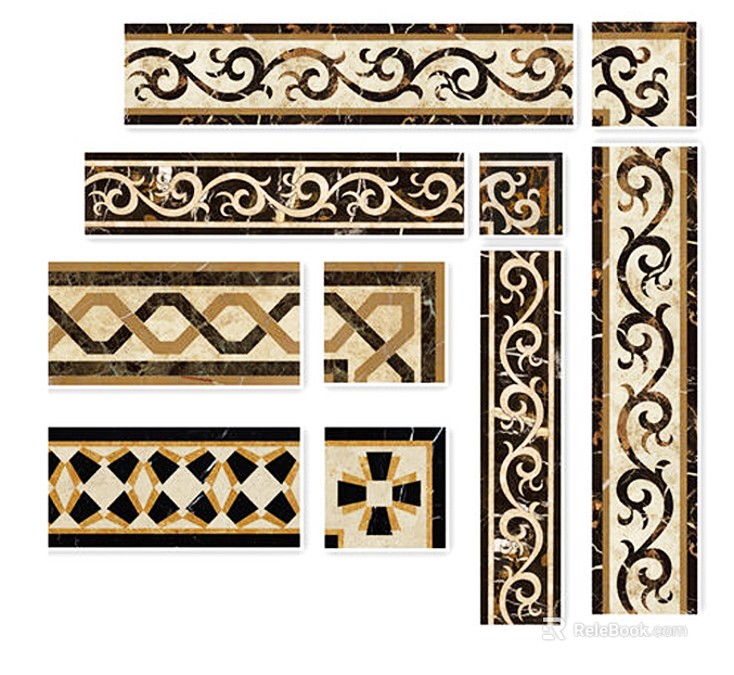 Marble Parquet Country Garden Waveguide Line texture