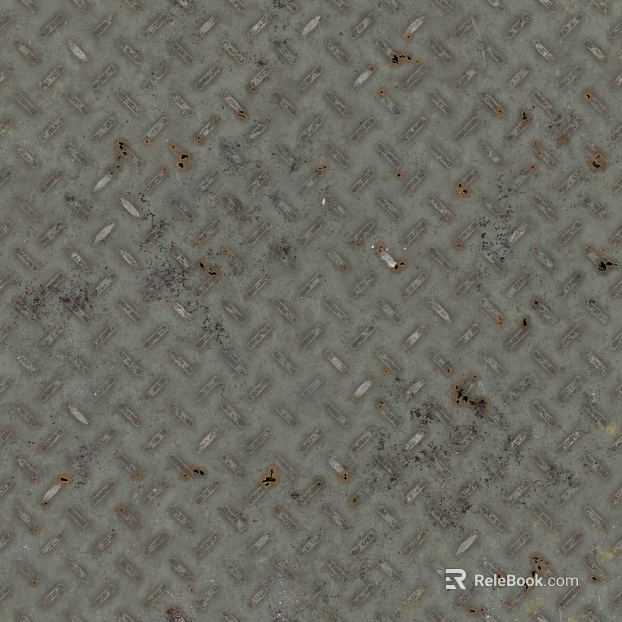 Old gray pattern metal plate industrial ground texture