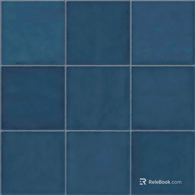 Modern Simple Blue Square Glazed Tile texture