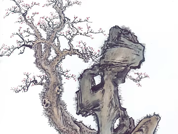 Ancient Tree Decorative Painting texture (ID:ffaaf3145)