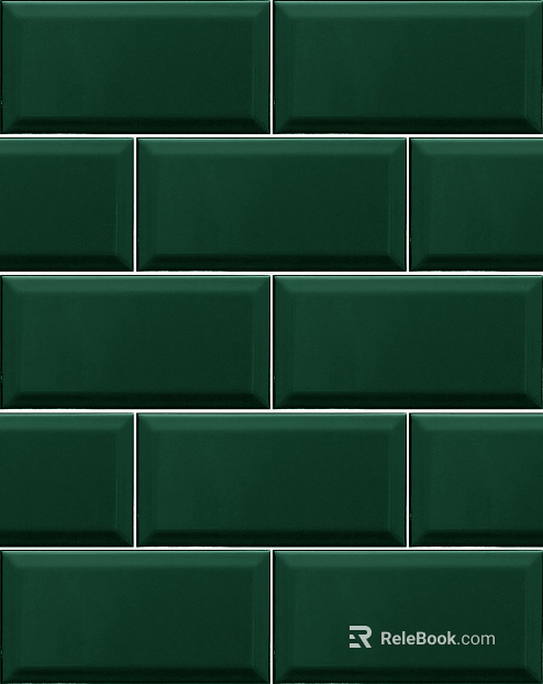 Brick wall green gradient retro wall tiles texture