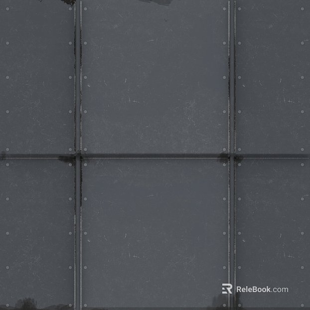 Dark gray metal gusset wall texture