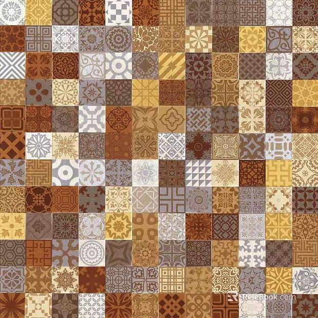 Retro Tea Art Brick Antique Brick Plaid Brick texture