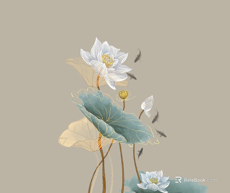 Plant painting texture