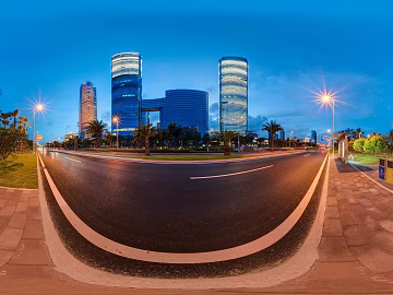 HDR City Lights Night View Panoramic texture (ID:ffach678303)