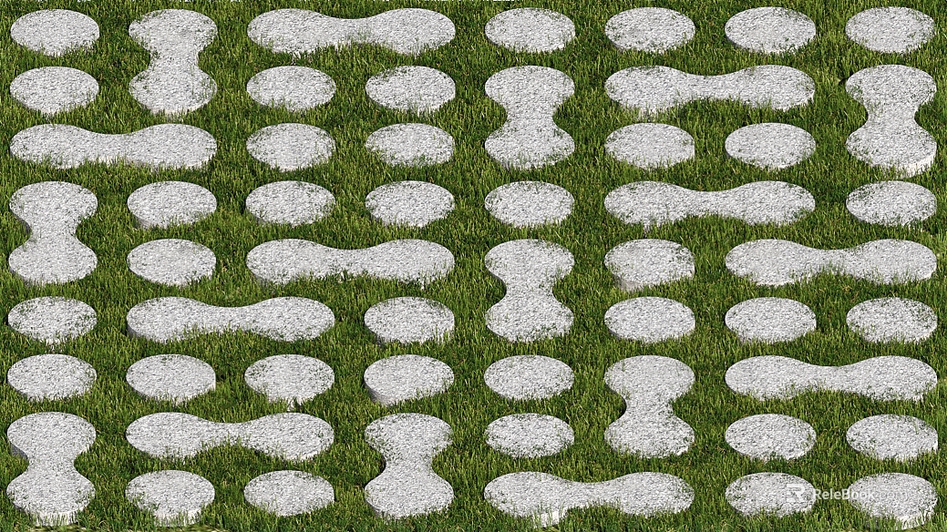 grass-planting brick texture