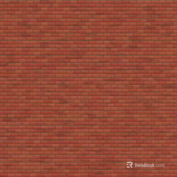 Brick wall kiln iron red brushed surface split brick texture