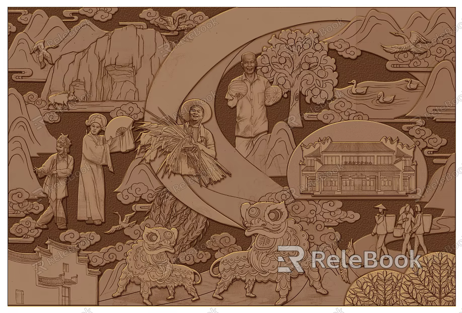 relief brass relief texture