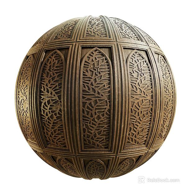 Patterned Wooden Wall PBR texture