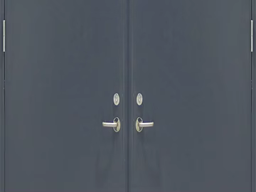 Dark gray metal double door office space door texture (ID:ffaeh690586)