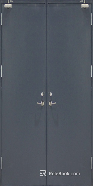 Dark gray metal double door office space door texture