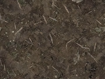 Dark brown soil, outdoor ground 3d model