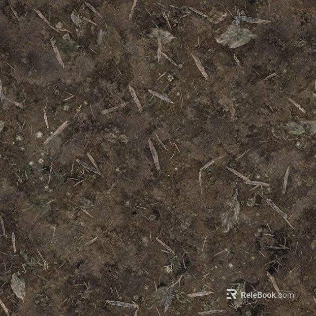 Dark brown soil, outdoor ground texture